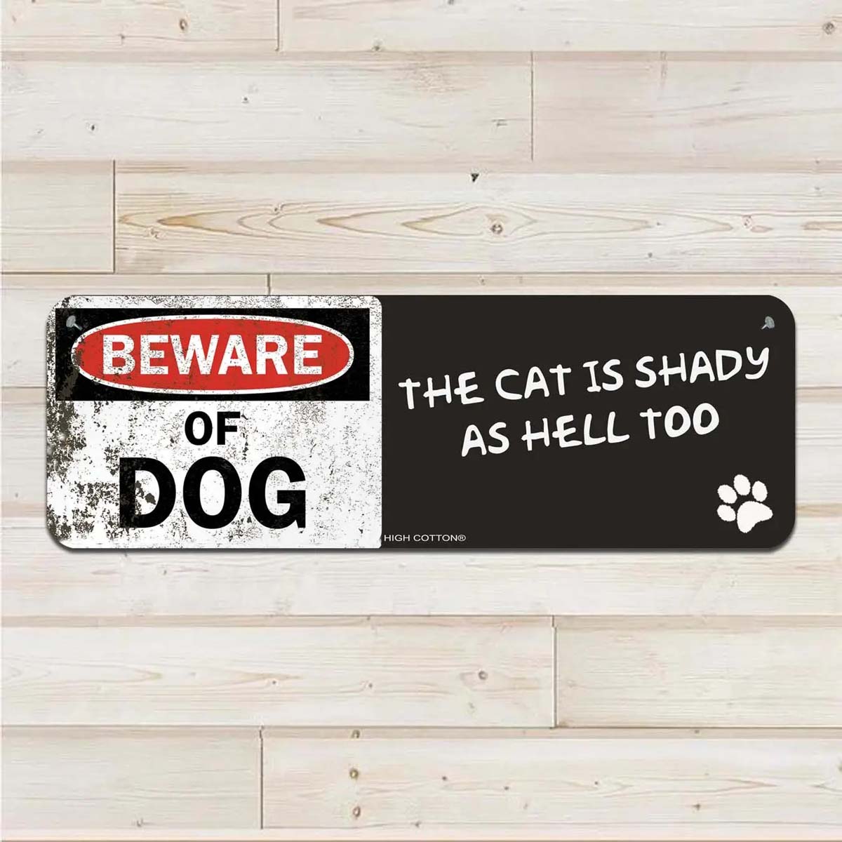 BEWARE OF DOG - Aluminum Wall Sign Art - AA