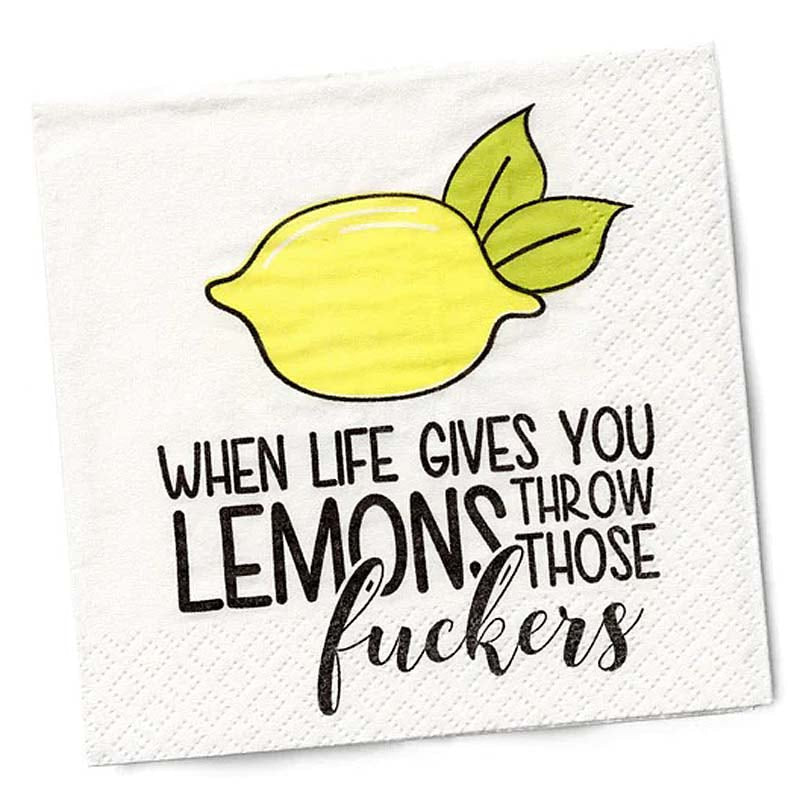 Lemons - Cocktail Napkins by Twisted Wares