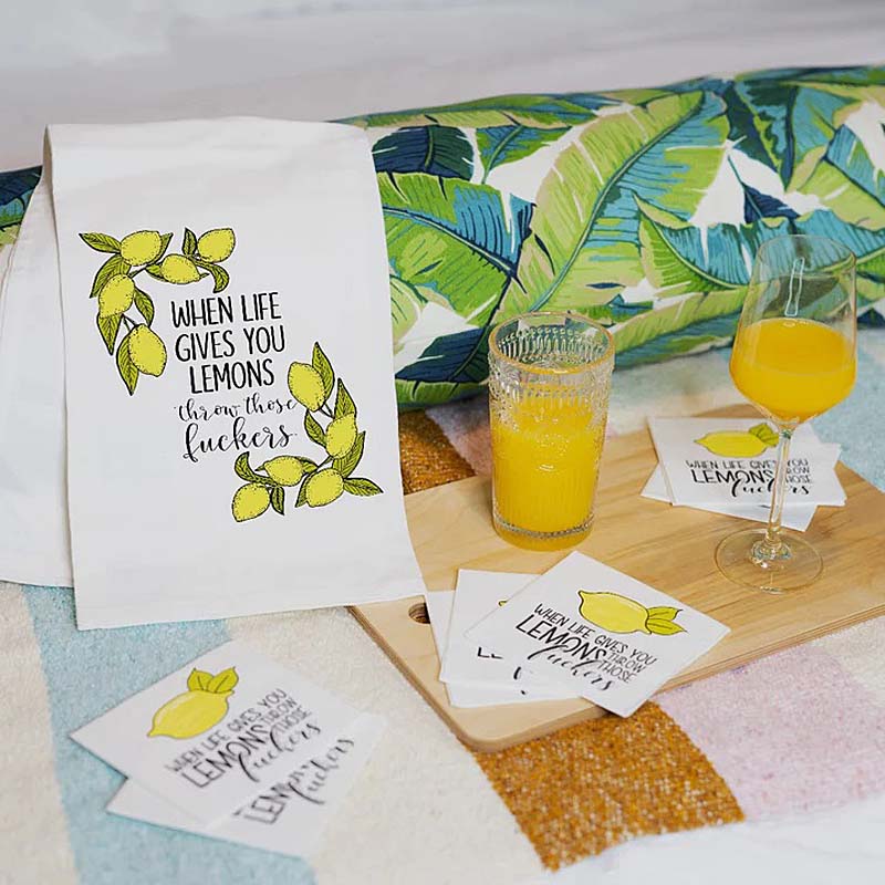 Lemons - Cocktail Napkins by Twisted Wares