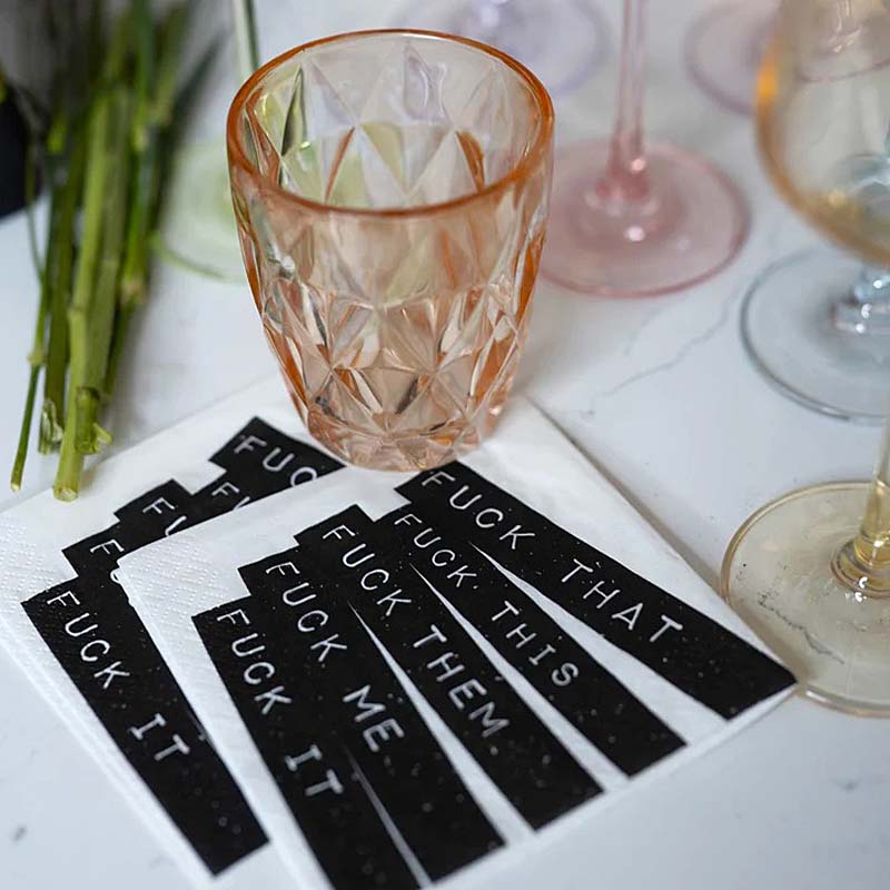 Fuck Everything - Cocktail Napkins by Twisted Wares