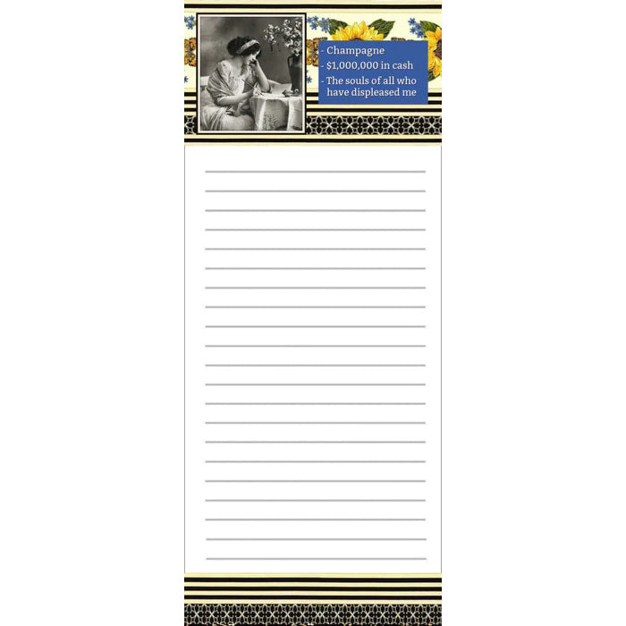 Souls Who Have Displeased Me - lined magnetic notepad by Umlaut Brooklyn