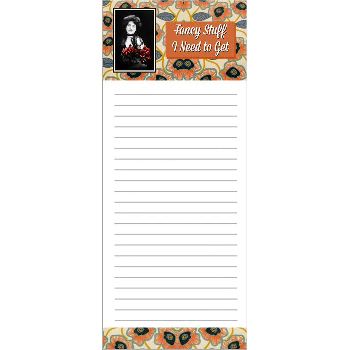 Fancy Stuff - lined magnetic notepad by Umlaut Brooklyn