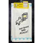 Blue Q Kitchen Towel - Printed Cotton Kitchen Towel - Hot Buns Are Ready!