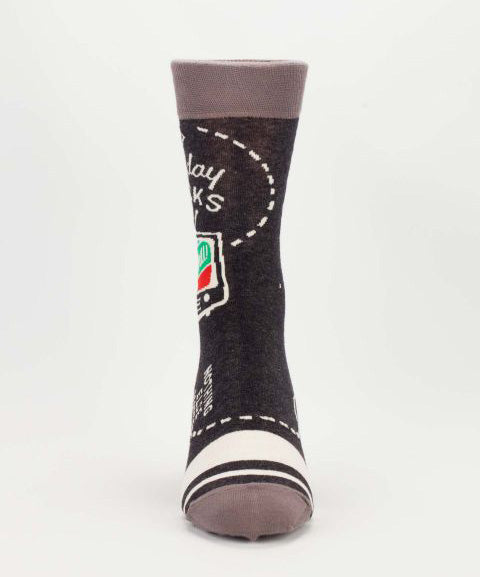 Sunday Football Socks, Go For It, Nothing Else Matters - Blue Q Men's crew socks