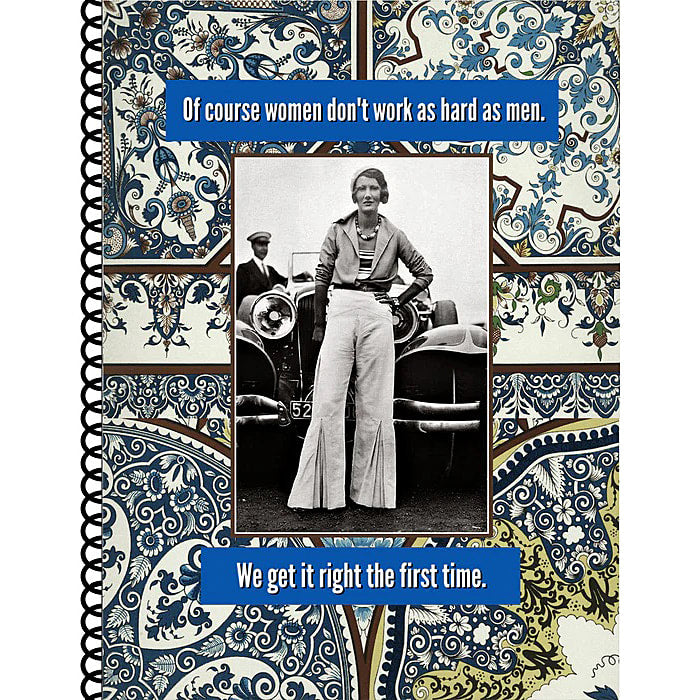 Women Get It Right - 4.25 x 5.5 lined notebook by Umlaut Brooklyn