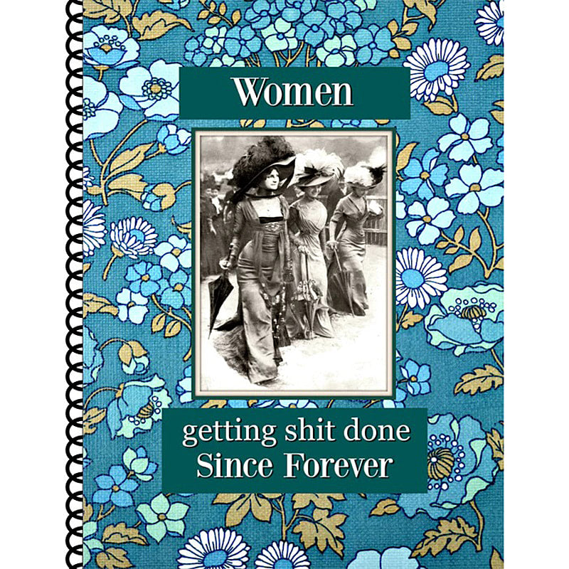 Women Getting Shit done - 4.25 x 5.5 lined notebook by Umlaut Brooklyn