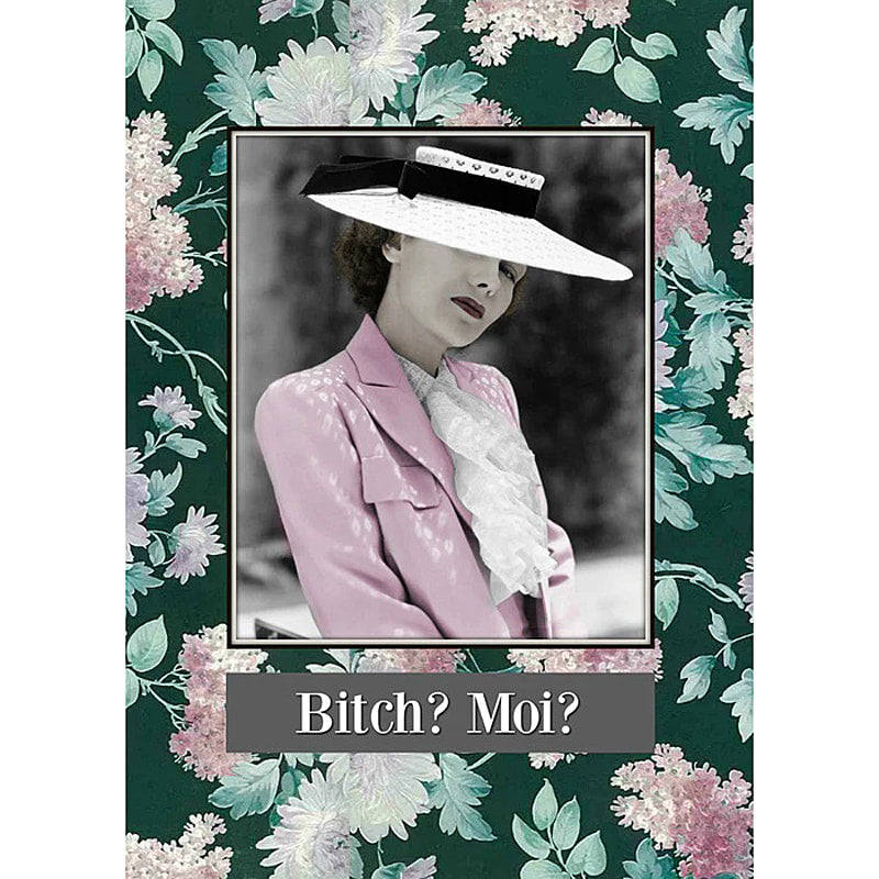 Bitch? Moi? Refrigerator Magnet by Umlaut Brooklyn