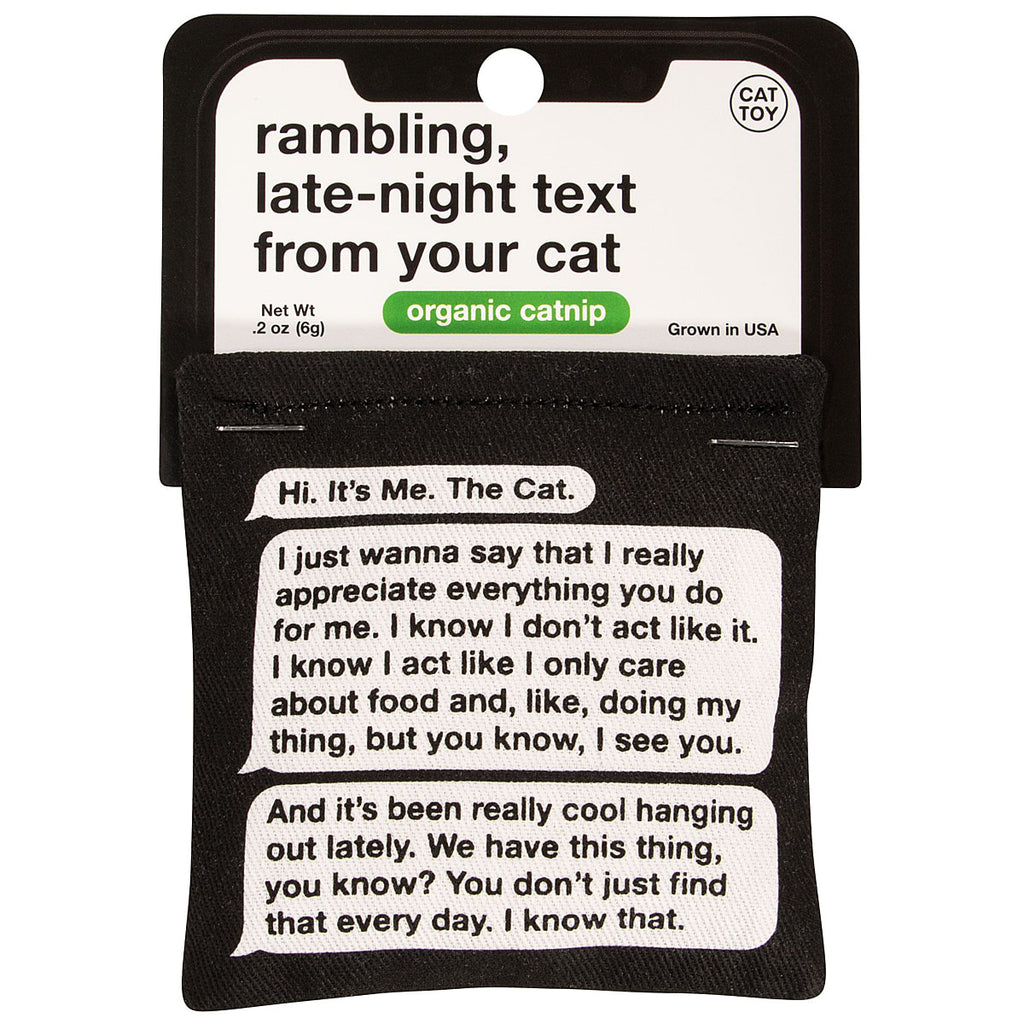 Rambling Text Organic Catnip by Blue Q