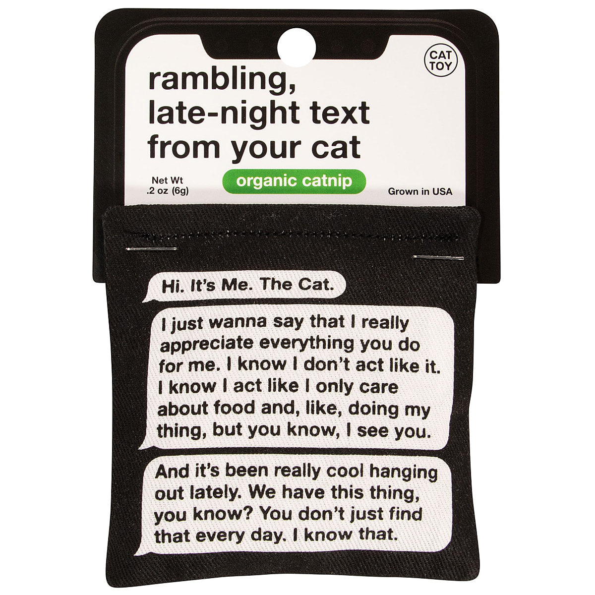 Rambling Text Organic Catnip by Blue Q