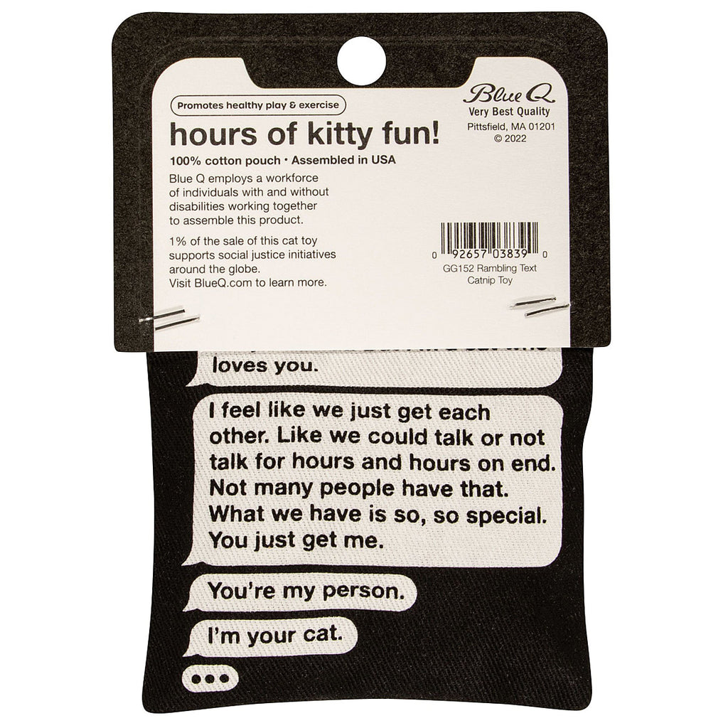 Rambling Text Organic Catnip by Blue Q