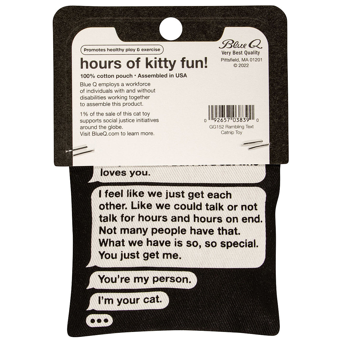 Rambling Text Organic Catnip by Blue Q
