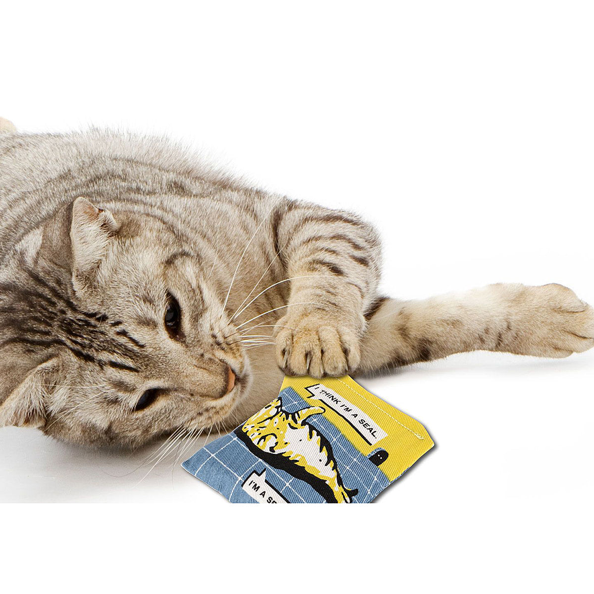 Your cat is High. Organic Catnip by Blue Q