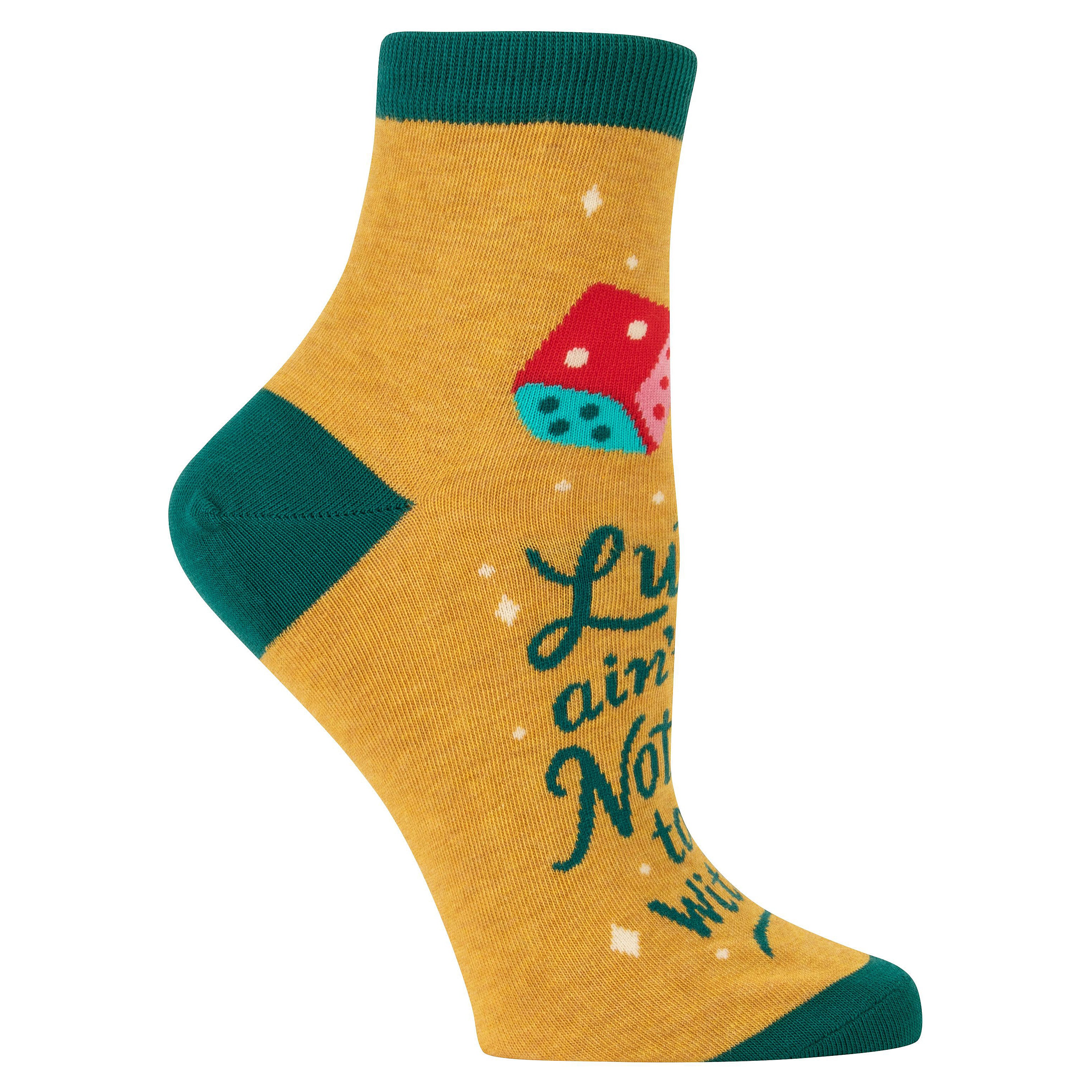 Women's Ankle Socks -Luck Aint Got Nothing To Do With It - Blue Q