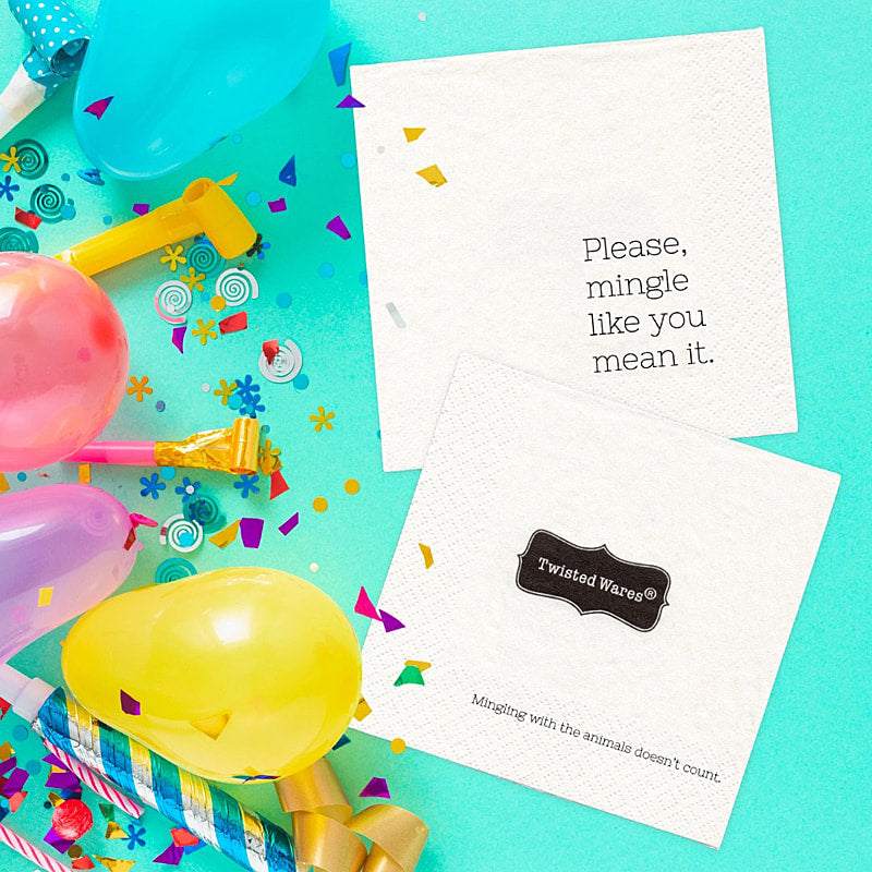 Mingle Cocktail Napkins by Twisted Wares