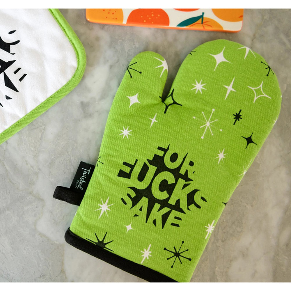 For Fucks Sake oven mitt by Twisted Wares