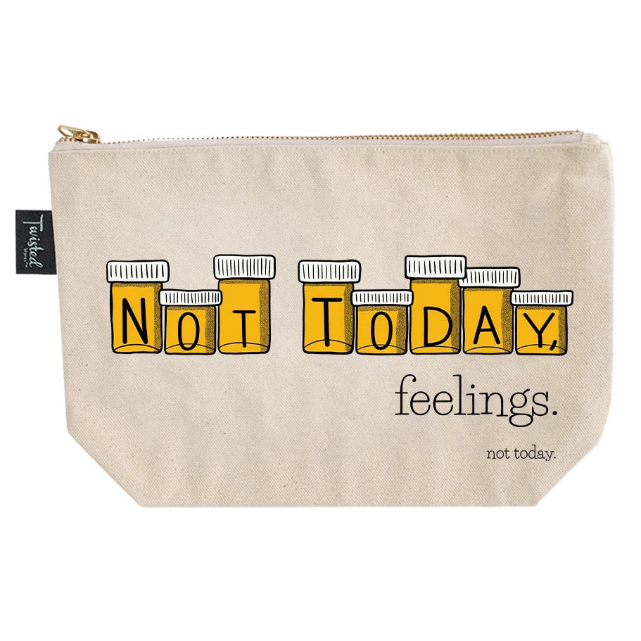 Not Today Feelings toiletries bag - canvas and lined Twisted Wares Bitch Bag