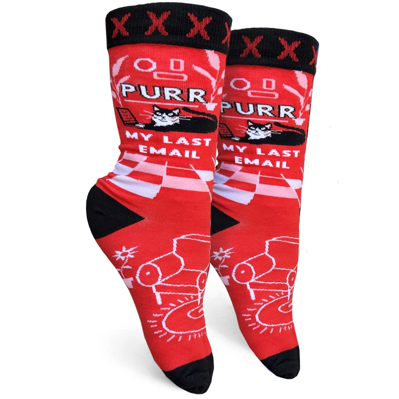 Purr My Last Email Women's Crew Socks - BB