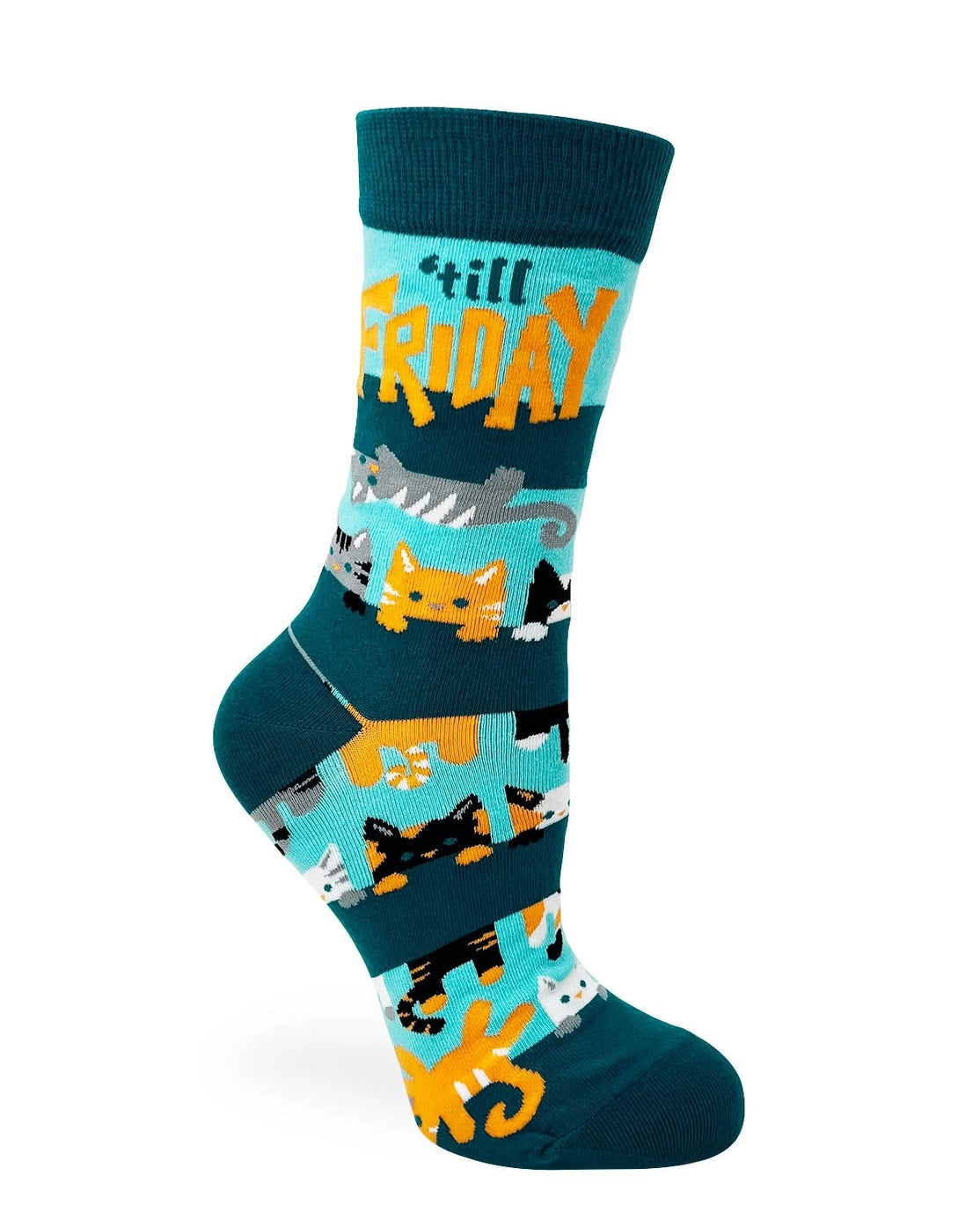 Hangin on till Friday - Women's Combed Cotton Crew Socks