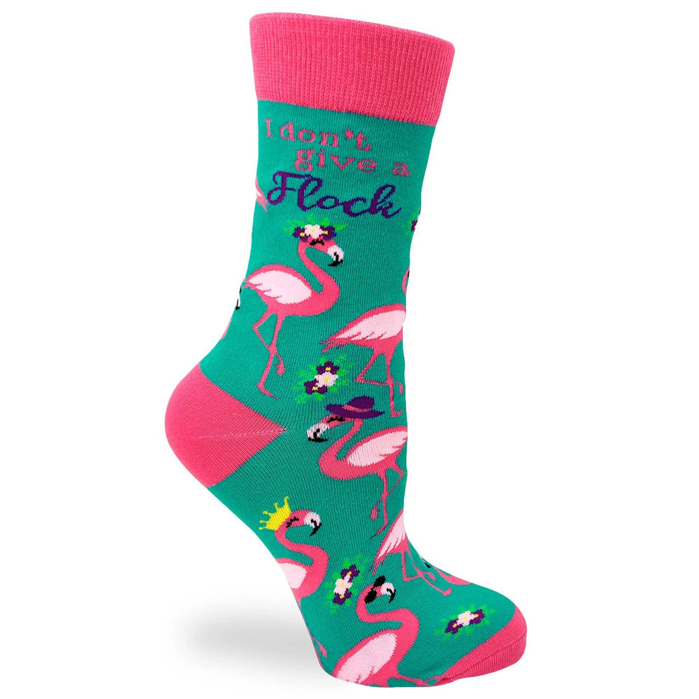 Don't Give a Flock - Women's Combed Cotton Crew Socks