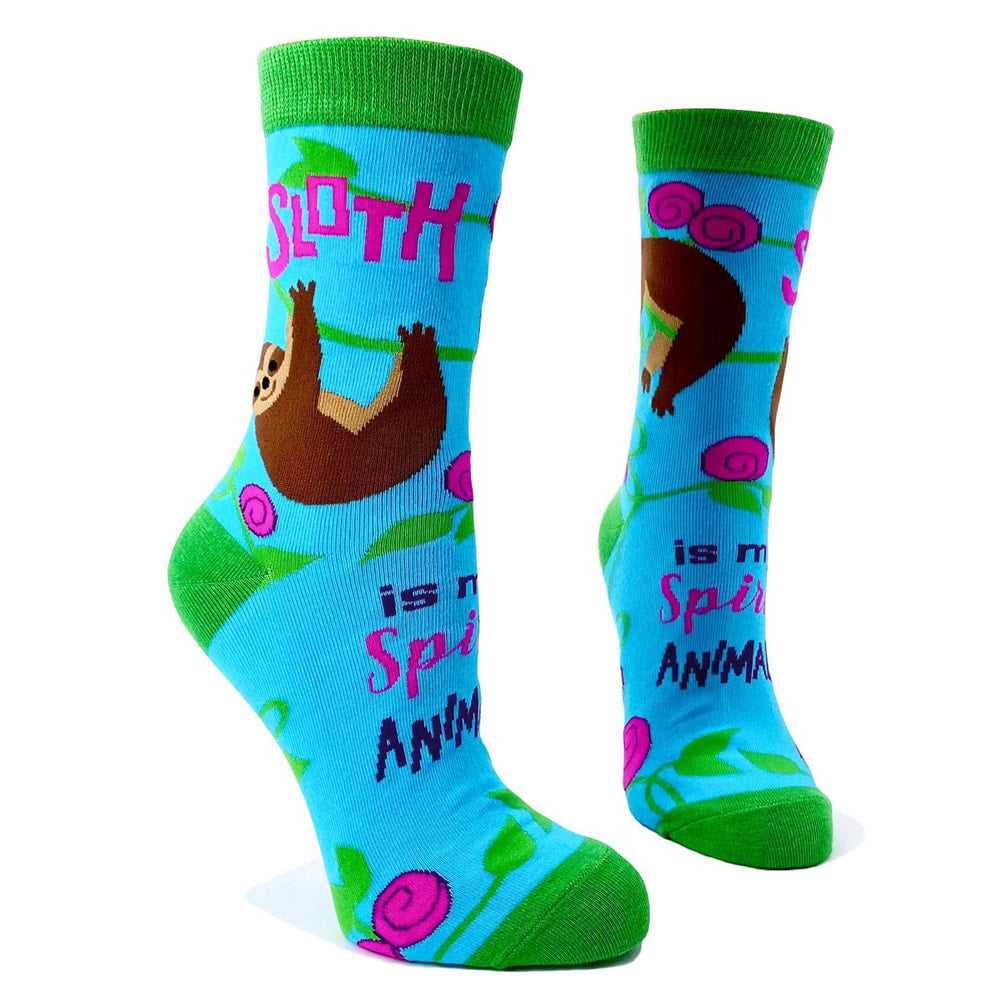Sloth Spirit Animal - Women's Combed Cotton Crew Socks