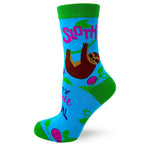 Sloth Spirit Animal - Women's Combed Cotton Crew Socks