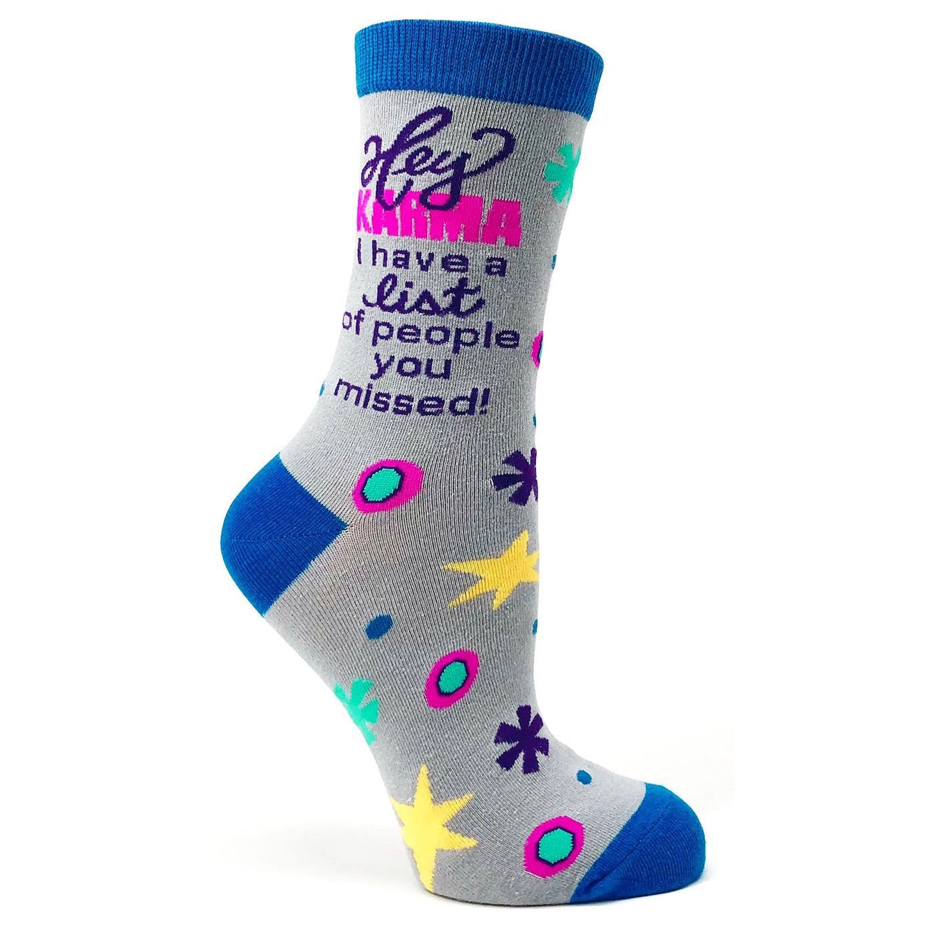 Hey Karma - Women's Combed Cotton Crew Socks