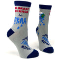 Climate Change is Real Women's Combed Cotton Crew Socks