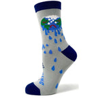Climate Change is Real Women's Combed Cotton Crew Socks