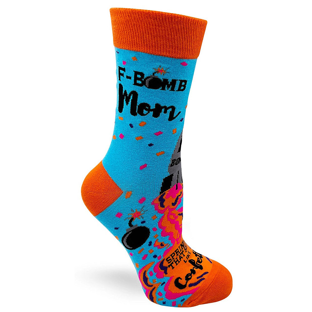 F-Bomb Mom Women's Combed Cotton Crew Socks by FabDaz