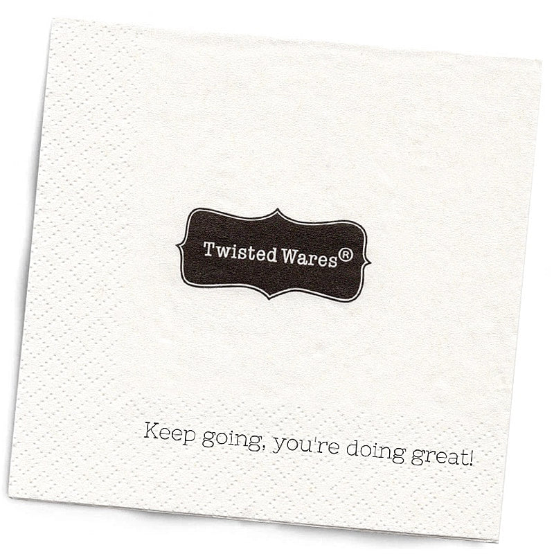 Please Pretend Cocktail Napkin by Twisted Wares
