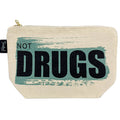 Not DRUGS toiletries bag - canvas and lined Twisted Wares Bitch Bag