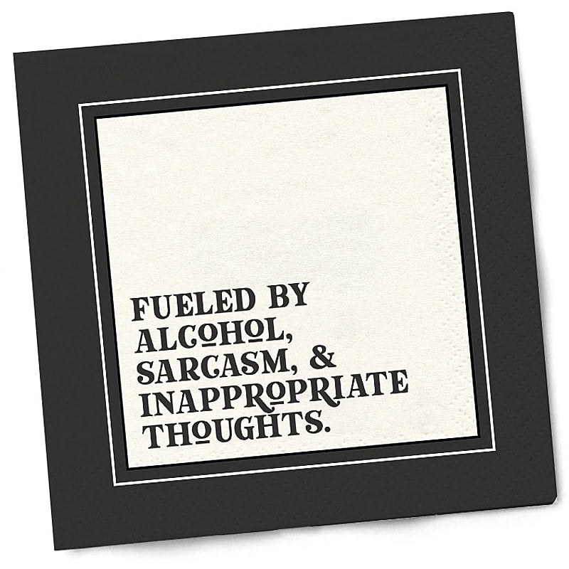 Fueled by Alcohol Cocktail Napkin by Twisted Wares