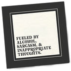 Fueled by Alcohol Cocktail Napkin by Twisted Wares
