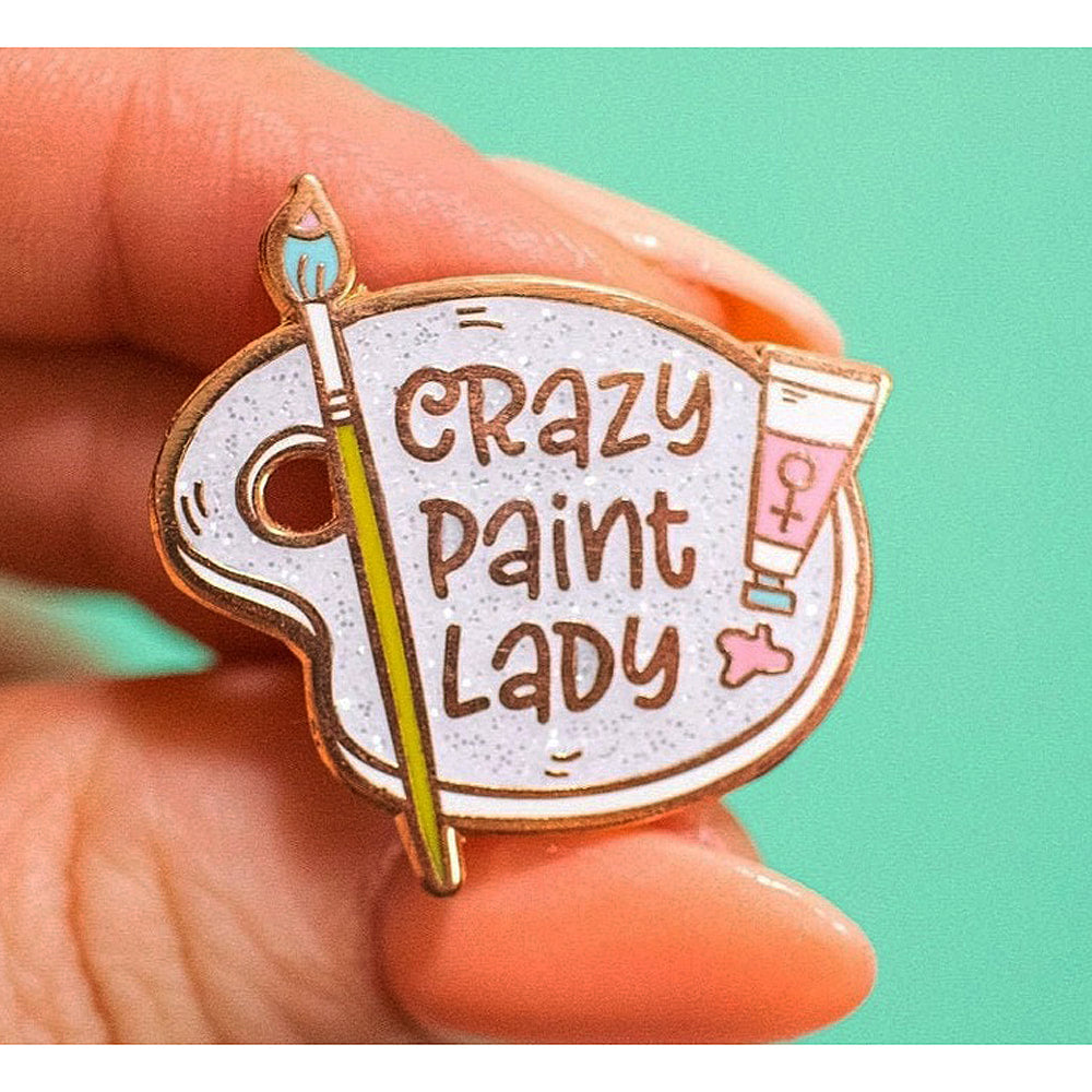 Crazy Paint Lady - Enamel Pin - OO