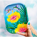 Hibiscus Hummingbirds Rolling Tray, Trinket Tray - OO