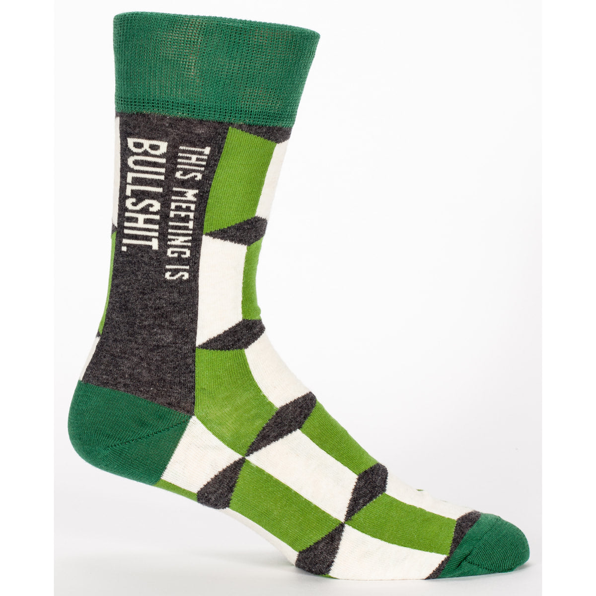 Blue Q Men's Crew Sock -This Meeting is Bullshit