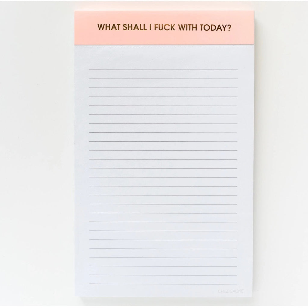 What Shall I Fuck With Today Notepad - HH