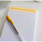 Work Hard Be Nice Notepad - HH