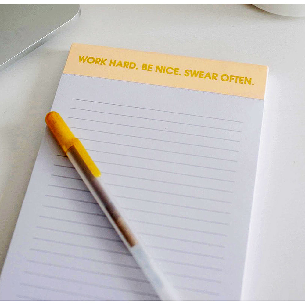 Work Hard Be Nice Notepad - HH