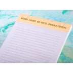 Work Hard Be Nice Notepad - HH