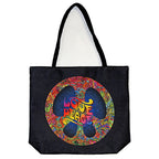 Fantasy Gifts Love Peace Jute Bag- JJ