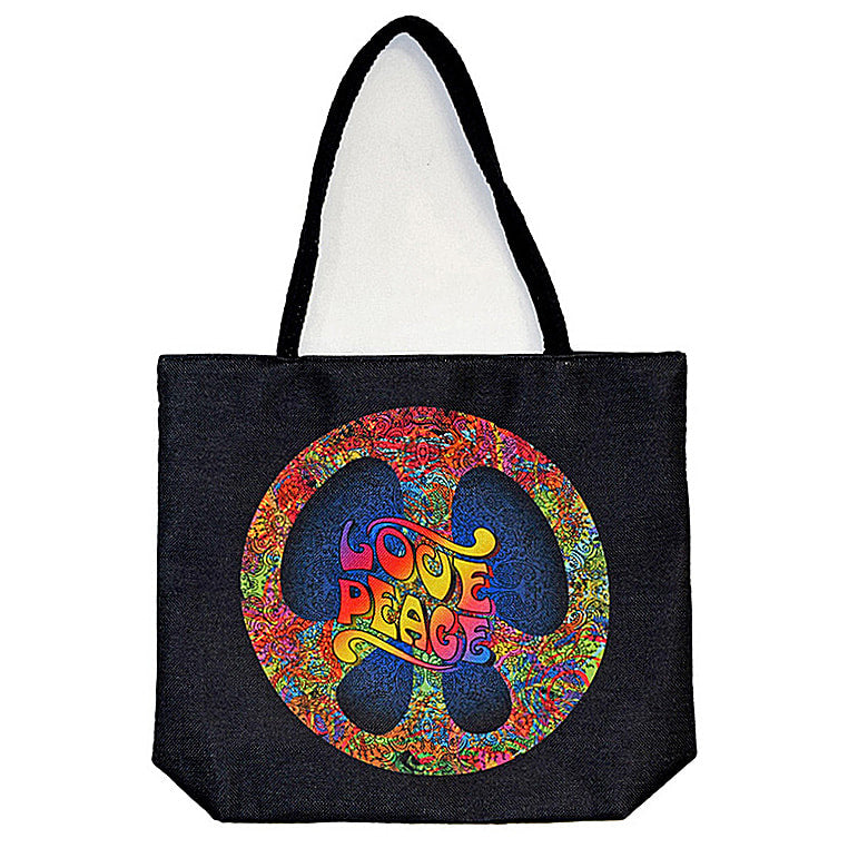 Fantasy Gifts Love Peace Jute Bag- JJ