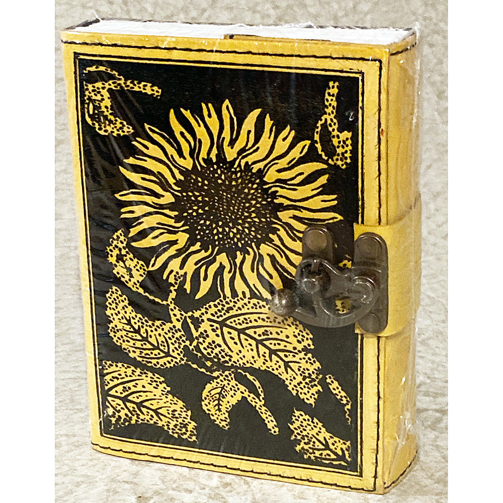 5 x 7 inch Sunflower Leather Embossed Journal - Fantasy Gifts JJ
