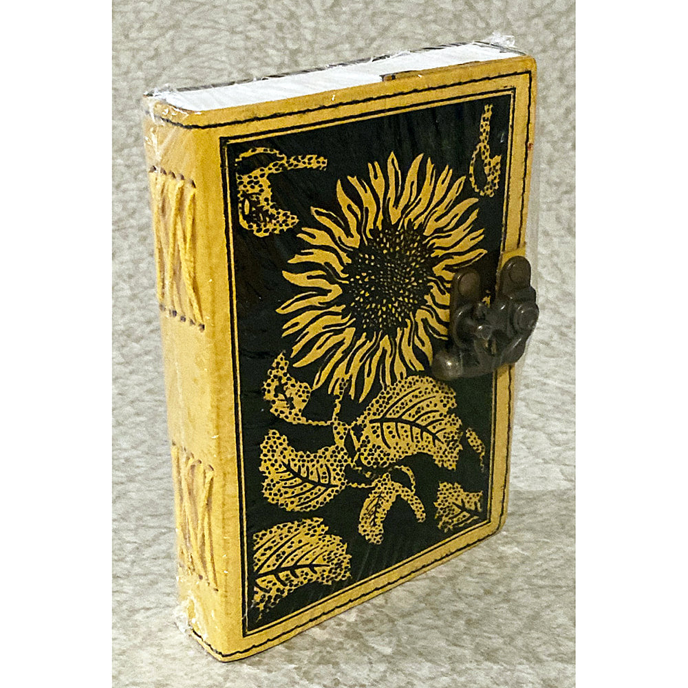 5 x 7 inch Sunflower Leather Embossed Journal - Fantasy Gifts JJ