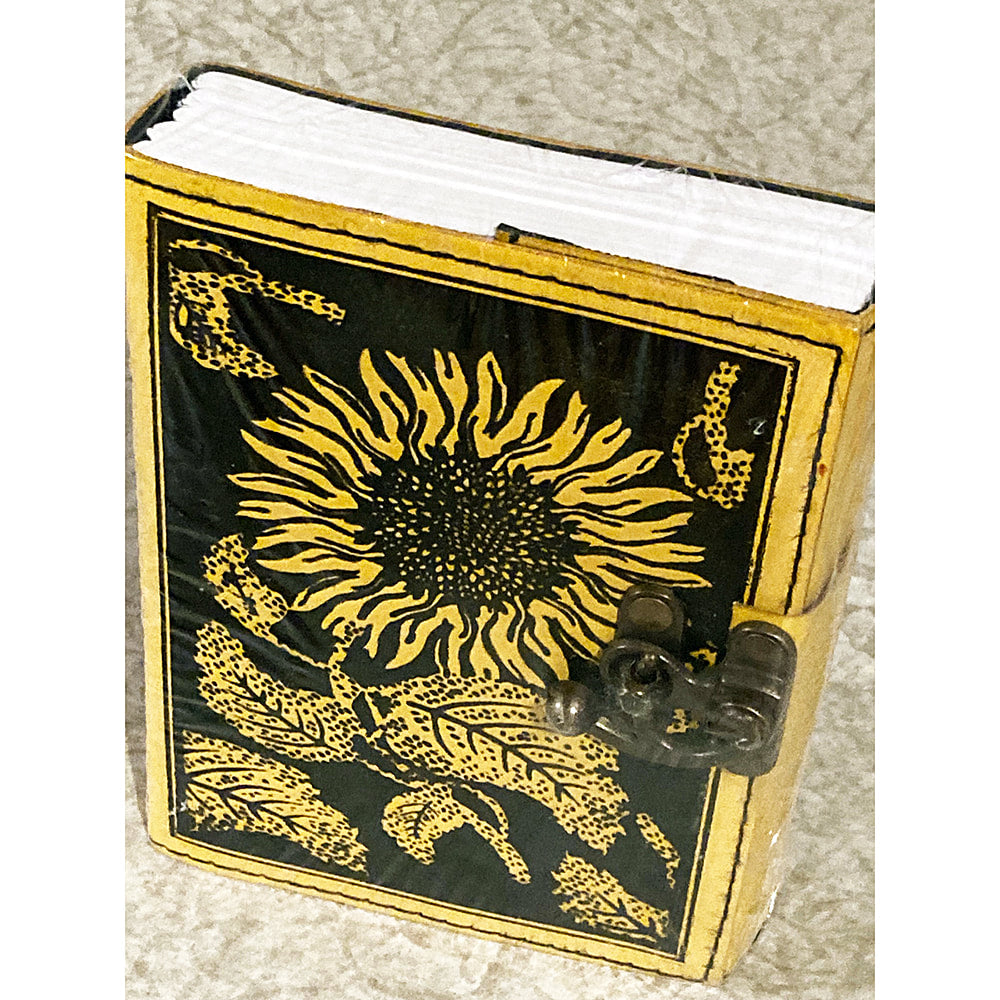 5 x 7 inch Sunflower Leather Embossed Journal - Fantasy Gifts JJ