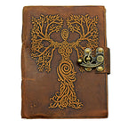 Tree Woman Soft Leather Embossed Journal - Fantasy Gifts JJ