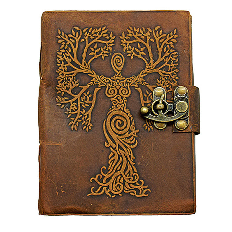 Tree Woman Soft Leather Embossed Journal - Fantasy Gifts JJ