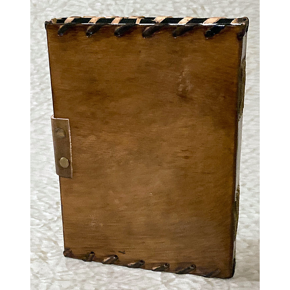 5x7, Turquoise Stones, Embossed, Stitched Leather Journal - Fantasy Gifts JJ