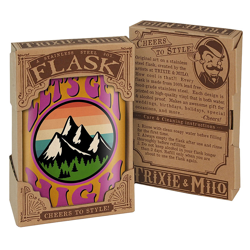Let's Get High lead free flask by Lucky Jack fka Trixie and Milo