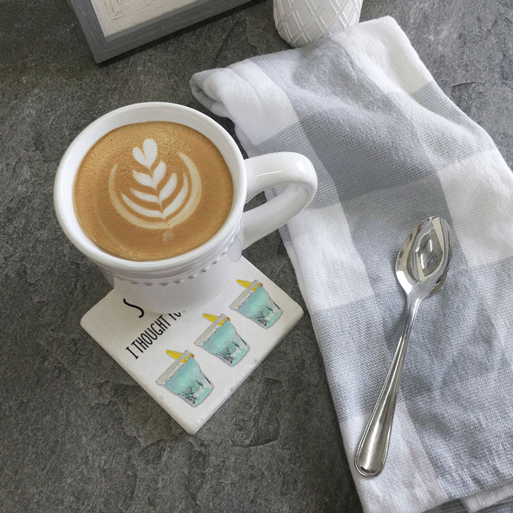 Squats Shots Limestone Coaster by Tipsy
